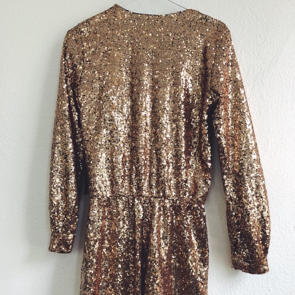 ➳ ➳ SOLD For Sienna Sequin Long Sleeve Romper ➳ ➳ - Picture 5 of 6